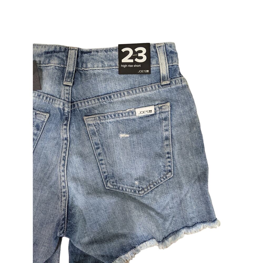 NWT Joe's Jeans High Rise Button Fly Distressed Denim Shorts Size 23 - Picture 6 of 9